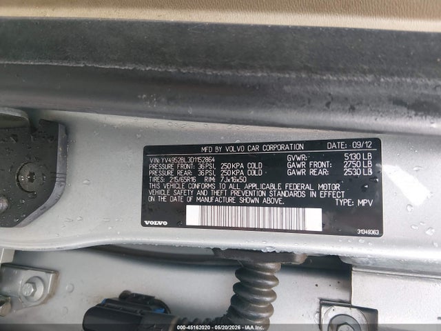 45162020 :رقم المزاد ، YV4952BL3D1152864 vin ، 2013 Volvo Xc70 3.2 Premier Plus مزاد بيع
