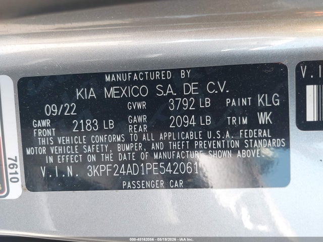 KIA Forte Lxs 2023 3KPF24AD1PE542061 Image 9