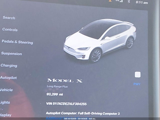 Продаж на аукціоні авто 2020 Tesla Model X Long Range Dual Motor All-wheel Drive/long Range Plus Dual Motor All-wheel Drive, vin: 5YJXCDE2XLF304255, номер лоту: 45162059