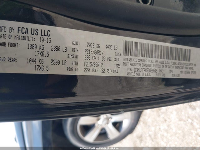 Продаж на аукціоні авто 2016 Jeep Patriot High Altitude Edition, vin: 1C4NJPFA8GD609545, номер лоту: 45162067