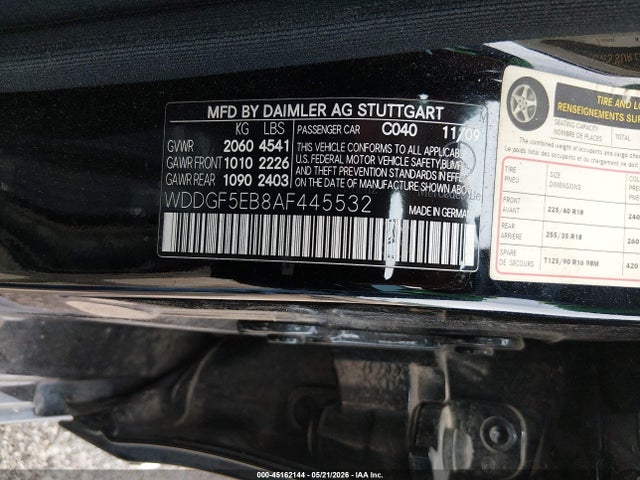 Продаж на аукціоні авто 2010 Mercedes-benz C 300 Luxury/sport, vin: WDDGF5EB8AF445532, номер лоту: 45162144