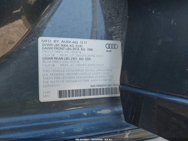 WA18NAF41JA116043 Audi A4 Allroad 2.0t Premium