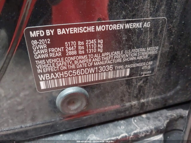 Aukcja sprzedaży 2013 Bmw 528i Xdrive, vin: WBAXH5C56DDW13036, numer aukcji: 45162352