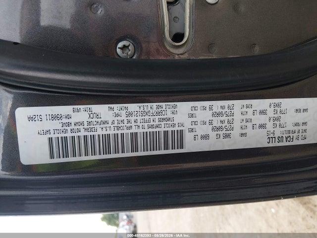 Продажа на аукционе авто 2016 Ram 1500 St, vin: 1C6RR7FGXGS121005, номер лота: 45162393