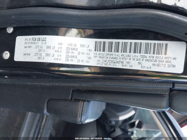 2016 Jeep Cherokee Limited მანქანა იყიდება აუქციონზე, vin: 1C4PJMDS0GW349746, აუქციონის ნომერი: 45162504