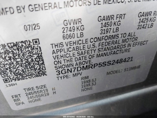 Chevrolet Equinox Ev Lt 1 2025 3GN7DMRP5SS248421 Image 9