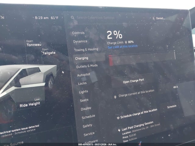 2024 Tesla Cybertruck All-wheel Drive მანქანა იყიდება აუქციონზე, vin: 7G2CEHED8RA010454, აუქციონის ნომერი: 45162573