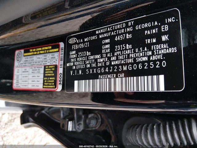5XXG64J23MG062520 KIA K5 Gt-line
