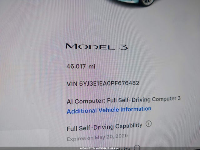 Tesla Model 3 Rear-wheel Drive 2023 5YJ3E1EA0PF676482 Image 7