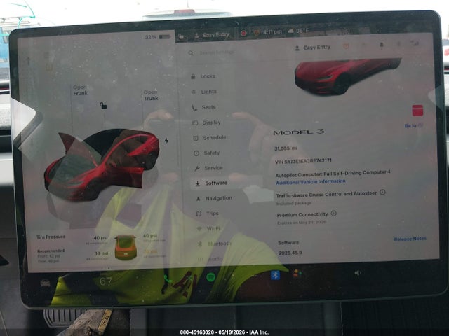Продаж на аукціоні авто 2024 Tesla Model 3 Long Range Dual Motor All-wheel Drive/rear-wheel Drive, vin: 5YJ3E1EA3RF742171, номер лоту: 45163020