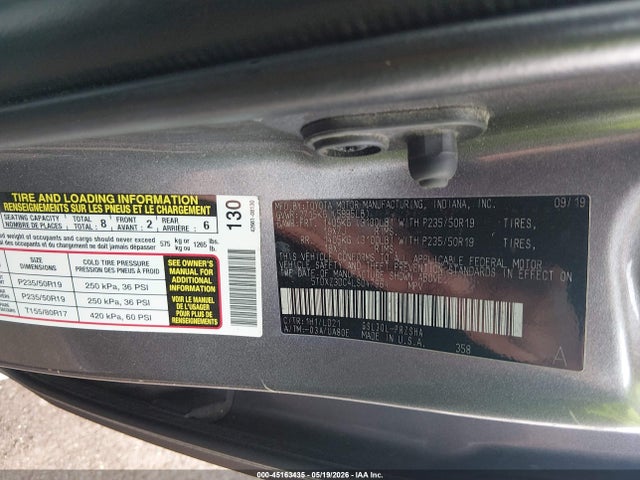 Toyota SIENNA SE 2020 5TDXZ3DC4LS047964 Image 9