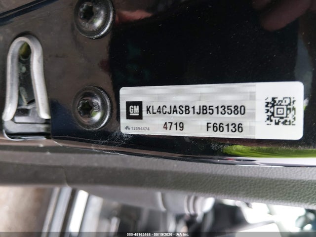 45163468 :رقم المزاد ، KL4CJASB1JB513580 vin ، 2018 Buick Encore Preferred مزاد بيع