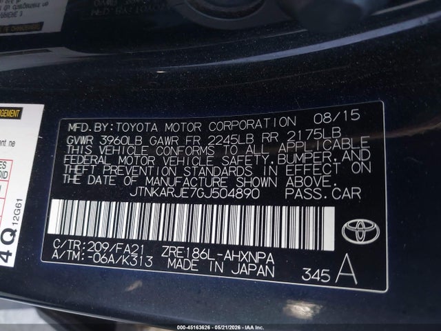 Scion IM 2016 JTNKARJE7GJ504890 Image 9