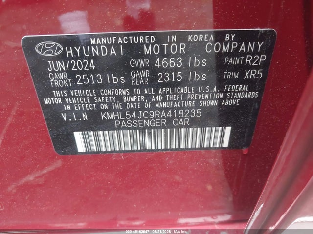 Продаж на аукціоні авто 2024 Hyundai Sonata N Line, vin: KMHL54JC9RA418235, номер лоту: 45163647