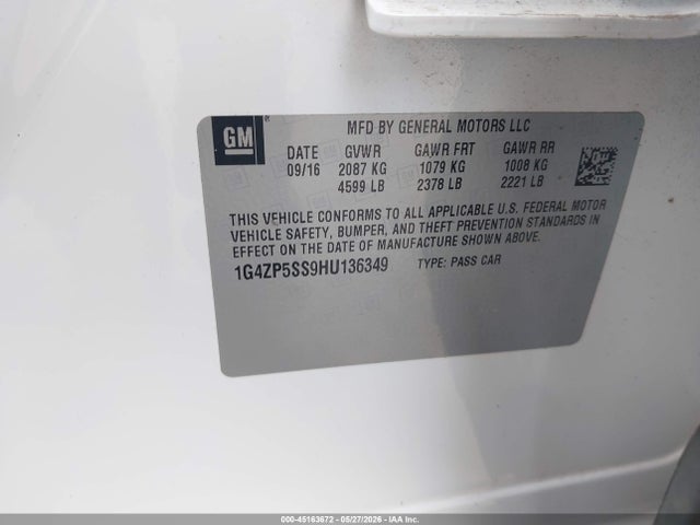 Продажа на аукционе авто 2017 Buick Lacrosse Essence, vin: 1G4ZP5SS9HU136349, номер лота: 45163672