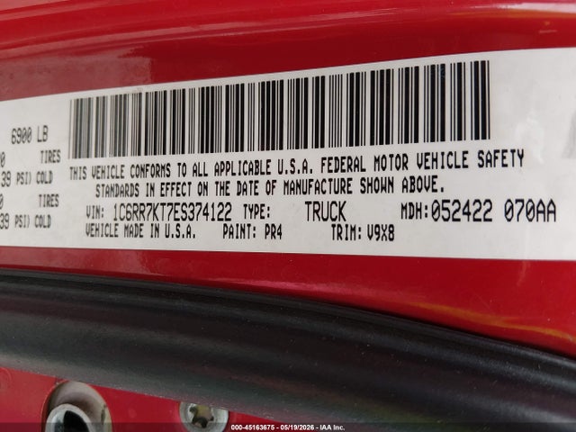 Продажа на аукционе авто 2014 Ram 1500 Express, vin: 1C6RR7KT7ES374122, номер лота: 45163675