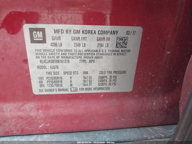 KL4CJASB1HB161319 Buick Encore Preferred