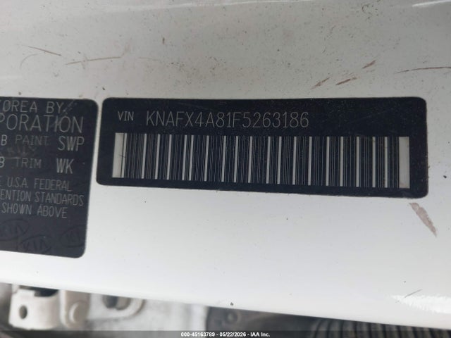 2015 Kia Forte Ex მანქანა იყიდება აუქციონზე, vin: KNAFX4A81F5263186, აუქციონის ნომერი: 45163789