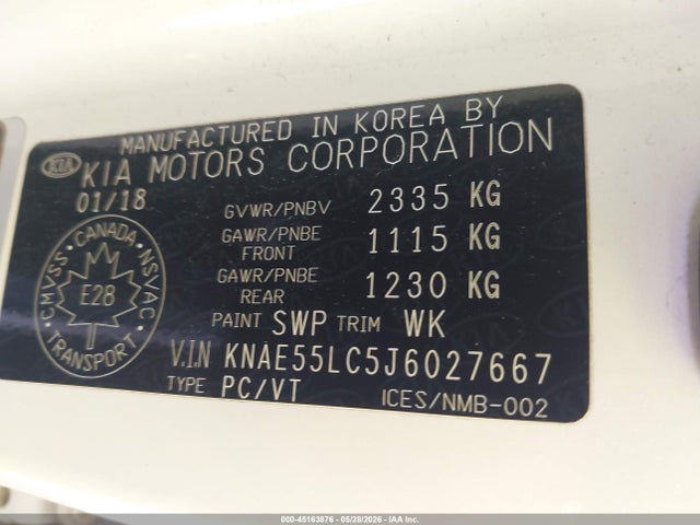 Продажа на аукционе авто 2018 Kia Stinger Gt2, vin: KNAE55LC5J6027667, номер лота: 45163876