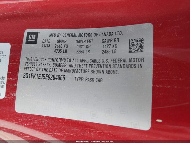 Aukcja sprzedaży 2014 Chevrolet Camaro 2ss, vin: 2G1FK1EJ5E9204066, numer aukcji: 45163937