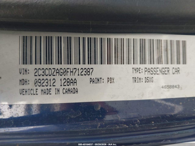 Dodge Challenger Sxt 2015 2C3CDZAG0FH712387 Image 9