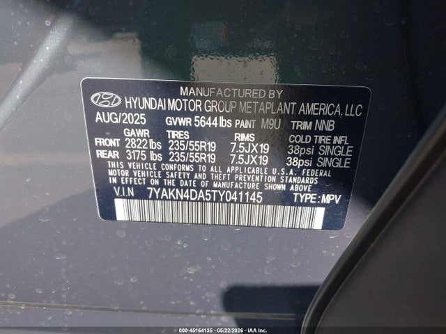 Hyundai Ioniq 5 Sel 2026 7YAKN4DA5TY041145 Image 9
