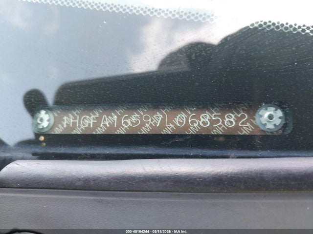 45164244 :رقم المزاد ، 1HGFA16597L068582 vin ، 2007 Honda Civic Lx مزاد بيع