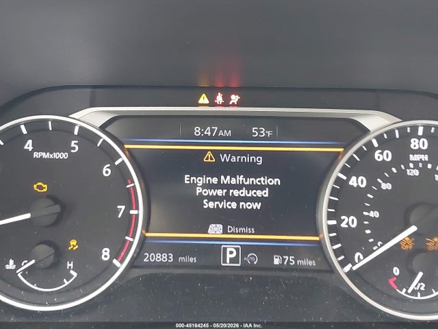 45164245 :رقم المزاد ، 3N1AB8CV8SY326130 vin ، 2025 Nissan Sentra Sv مزاد بيع