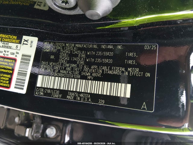Toyota Highlander Xse 2025 5TDKDRBH2SS581098 Image 9