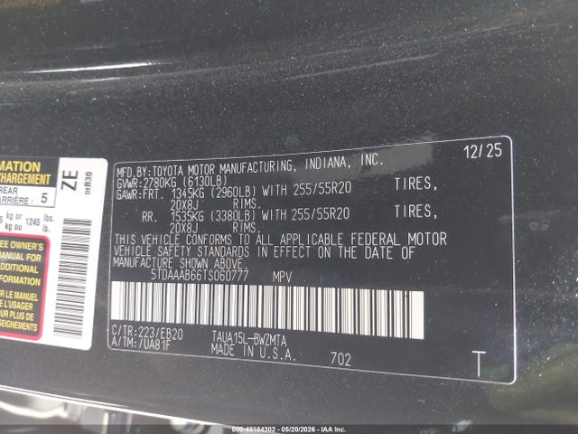 Lexus Tx 350 Premium 2026 5TDAAAB66TS060777 Image 9