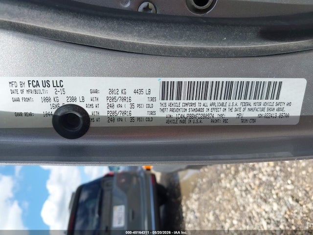 45164311 :رقم المزاد ، 1C4NJPBBXFD280974 vin ، 2015 Jeep Patriot Sport مزاد بيع