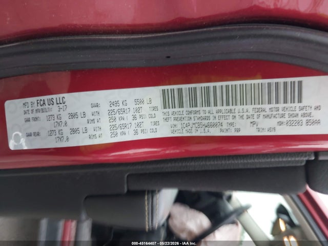 1C4PJMCB5HW660074 Jeep Cherokee Latitude 4x4