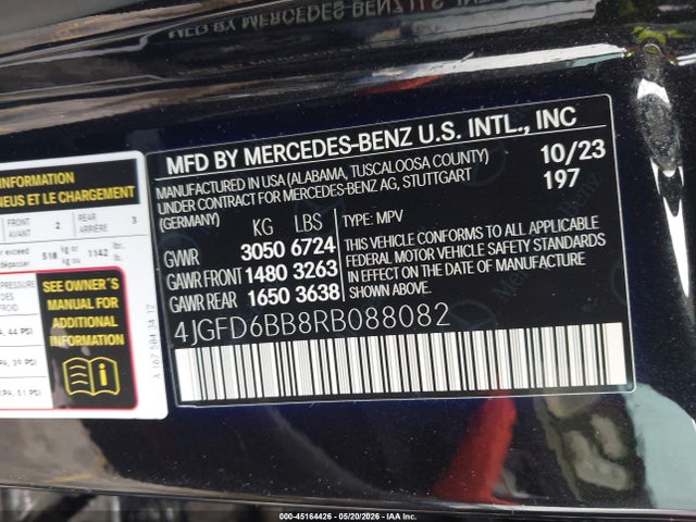 45164426 :رقم المزاد ، 4JGFD6BB8RB088082 vin ، 2024 Mercedes-benz Amg Gle 53 Coupe 4matic+ مزاد بيع