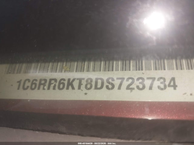 45164439 :رقم المزاد ، 1C6RR6KT8DS723734 vin ، 2013 Ram 1500 Tradesman/express مزاد بيع