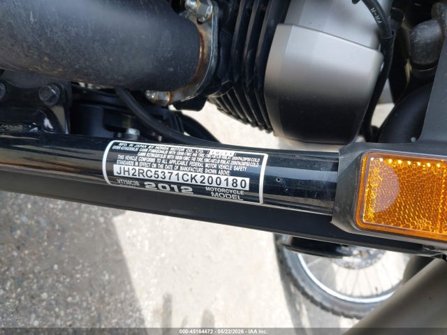 Aukcja sprzedaży 2012 Honda Vt750 C2b, vin: JH2RC5371CK200180, numer aukcji: 45164472