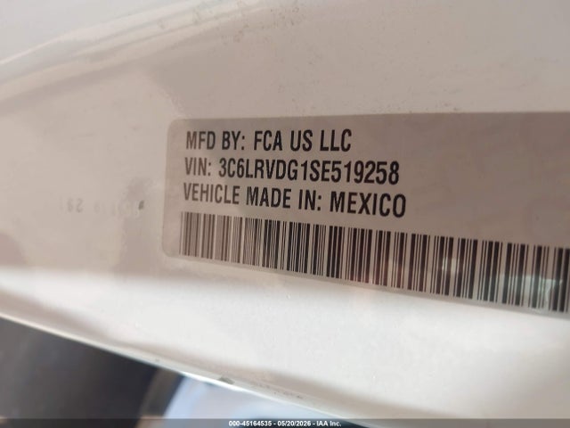 Продажа на аукционе авто 2025 Ram Promaster 2500 Tradesman High Roof 159 Wb W/pass Seat, vin: 3C6LRVDG1SE519258, номер лота: 45164535