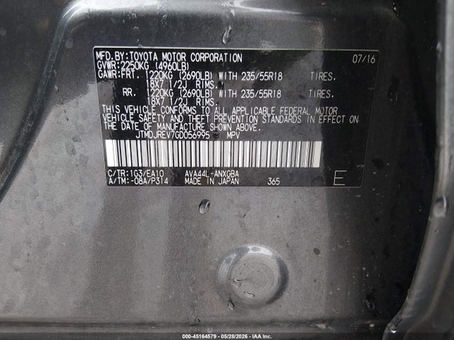 JTMDJREV7GD056995 Toyota Rav4 Hybrid Limited