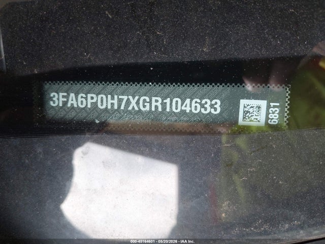 Продажа на аукционе авто 2016 Ford Fusion Se, vin: 3FA6P0H7XGR104633, номер лота: 45164601
