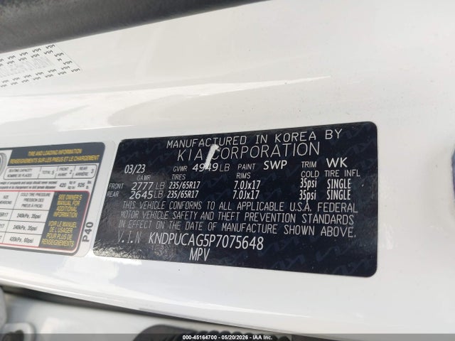 KNDPUCAG5P7075648 KIA Sportage Hybrid Lx