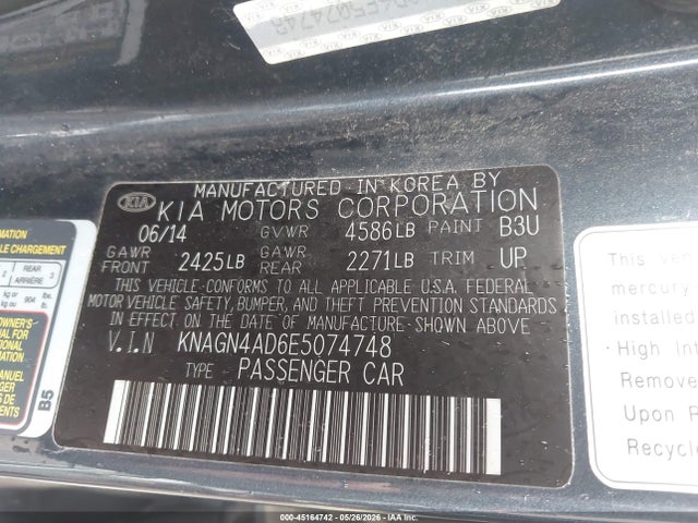 KIA Optima Hybrid Ex 2014 KNAGN4AD6E5074748 Image 9