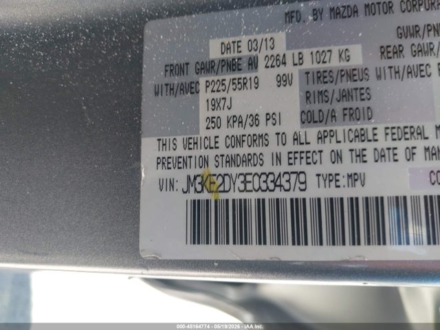 45164774 :رقم المزاد ، JM3KE2DY3E0334379 vin ، 2014 Mazda Cx-5 Grand Touring مزاد بيع