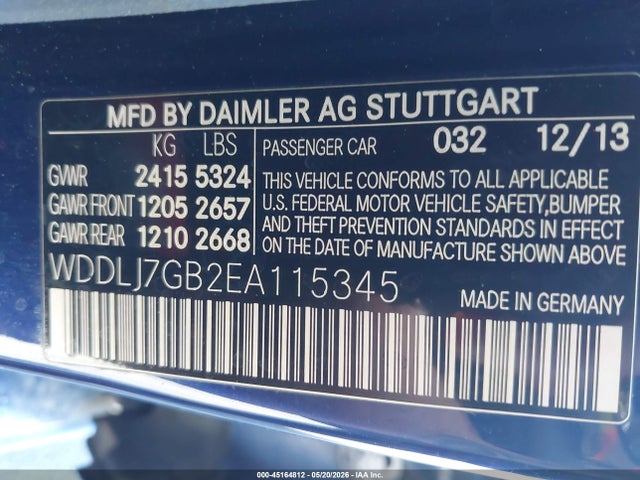 Продаж на аукціоні авто 2014 Mercedes-benz Cls 63 Amg S 4matic, vin: WDDLJ7GB2EA115345, номер лоту: 45164812