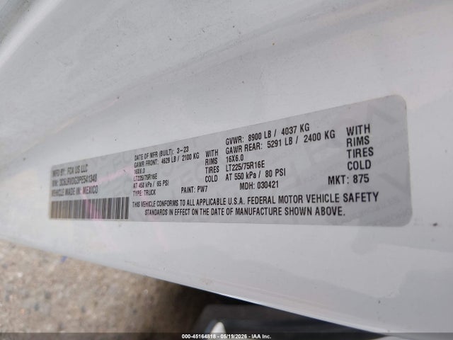 Aukcja sprzedaży 2023 Ram Promaster 2500, vin: 3C6LRVDG3PE541348, numer aukcji: 45164818