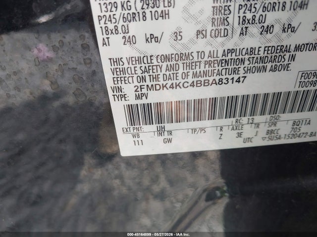 Aukcja sprzedaży 2011 Ford Edge Limited, vin: 2FMDK4KC4BBA83147, numer aukcji: 45164899