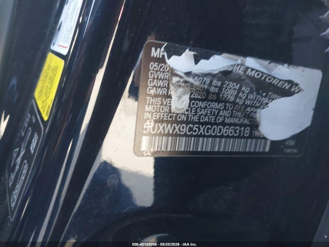 2016 Bmw X3 Xdrive28i მანქანა იყიდება აუქციონზე, vin: 5UXWX9C5XG0D66318, აუქციონის ნომერი: 45165006