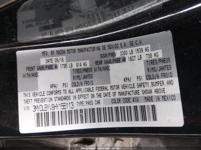 3MYDLBYV8HY155113 Toyota YARIS IA