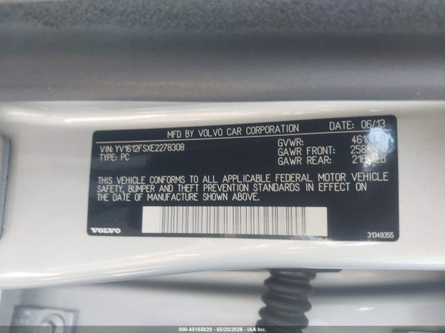 YV1612FSXE2278308 Volvo S60 T5