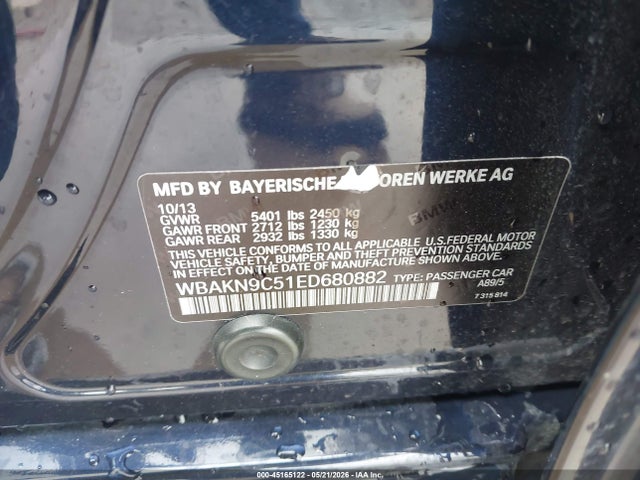 Aukcja sprzedaży 2014 Bmw 550i, vin: WBAKN9C51ED680882, numer aukcji: 45165122
