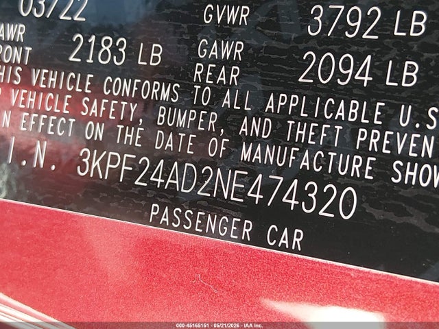 KIA Forte Lxs 2022 3KPF24AD2NE474320 Image 9