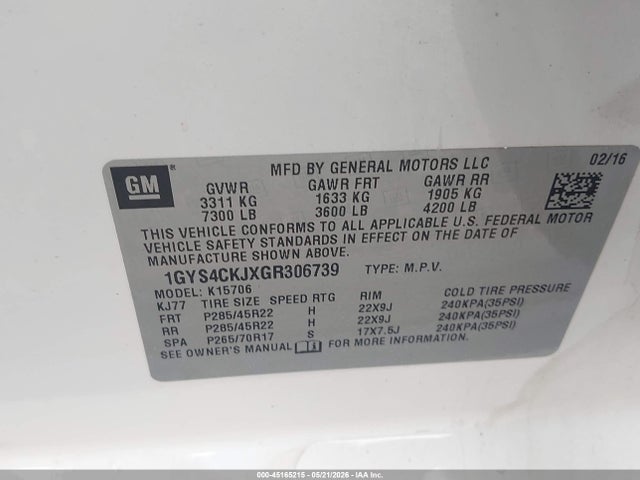 Cadillac Escalade Premium Collection 2016 1GYS4CKJXGR306739 Image 9